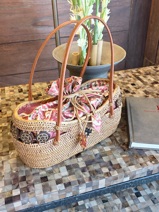 Rattan 'Ganapati' Handbag - "Bali Collection"