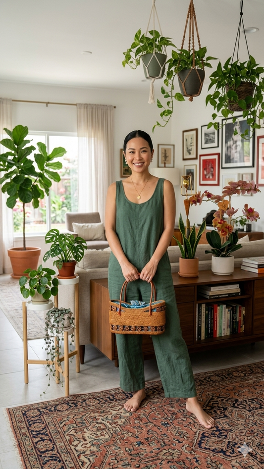 Rattan Tote Bag - "Bali Collection"