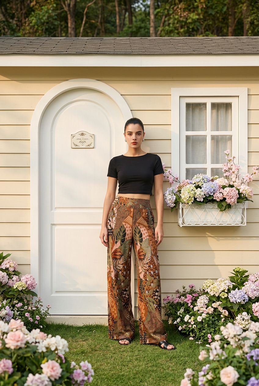 Batik Boho Pants, with pockets - "Bali Collection"